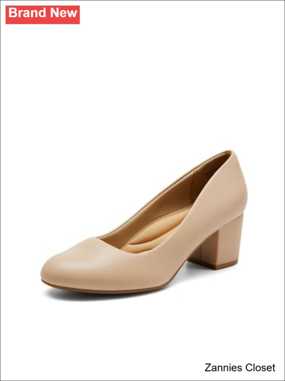 ✨DREAM PAIRS Women's Block Heel Pumps Square Toe Dress Shoes